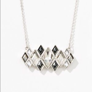 -Touchstone Crystal Checked Necklace
